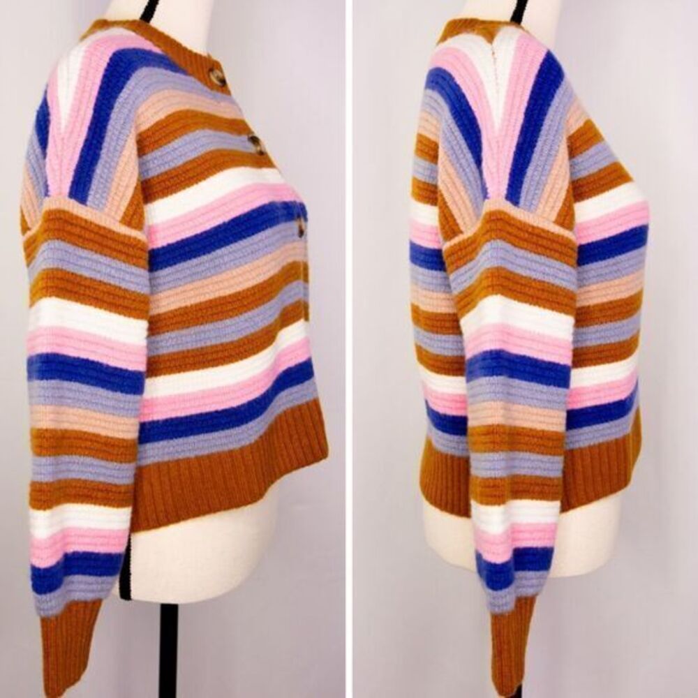 NEW Madewell‎ Striped Springview Cardigan Sweater. Size XS - Picture 13 of 16
